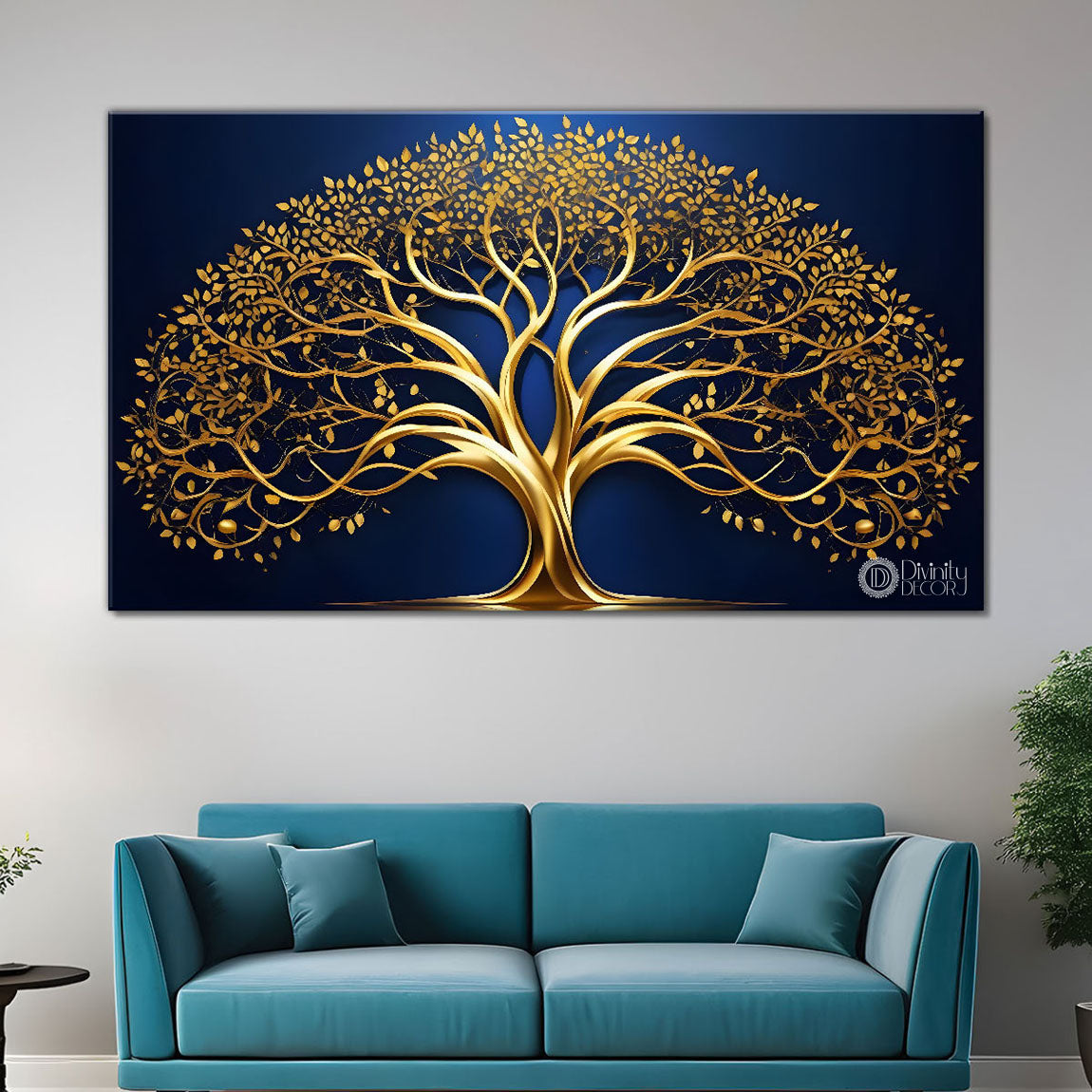 Dark textured tree modern art- Design - Tree-295