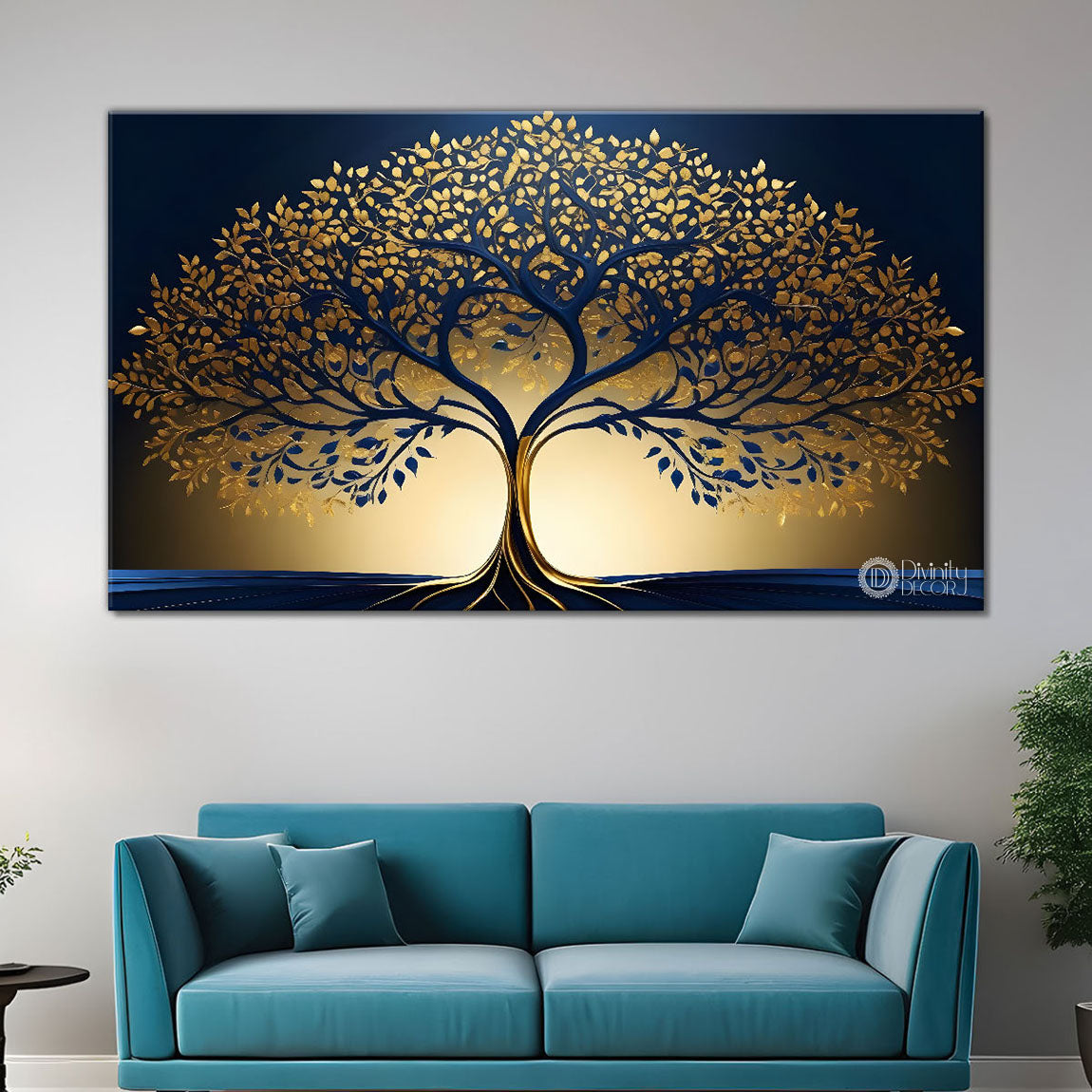 Dark textured tree modern art- Design - Tree-299