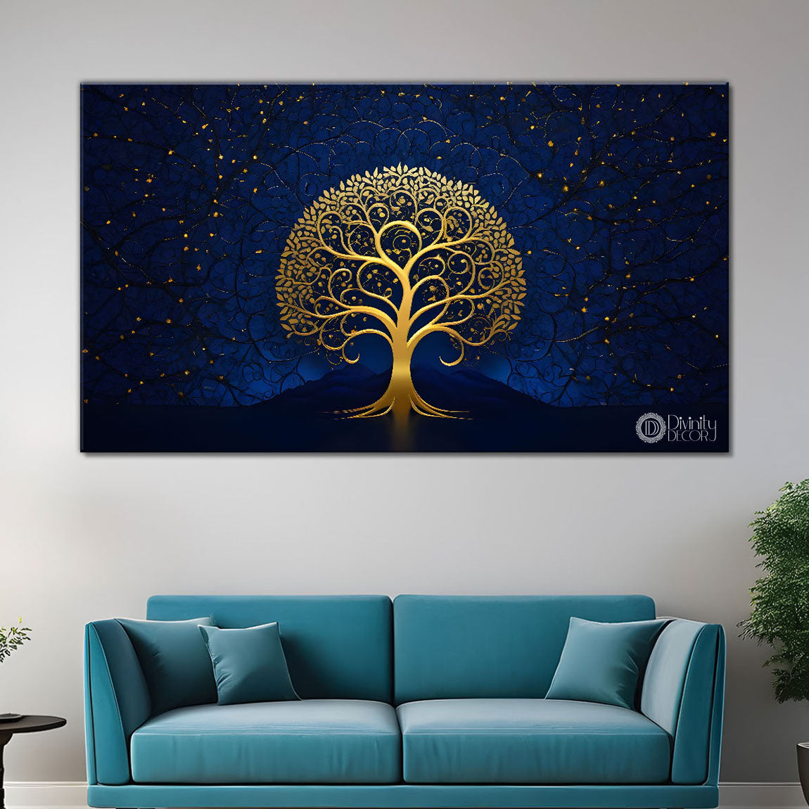 Dark textured tree modern art- Design - Tree-305