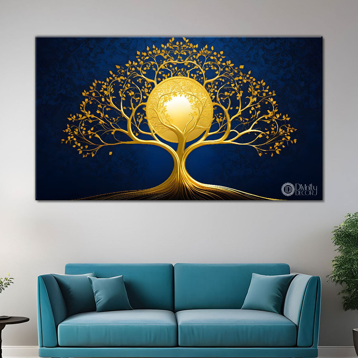 Dark textured tree modern art- Design - Tree-306