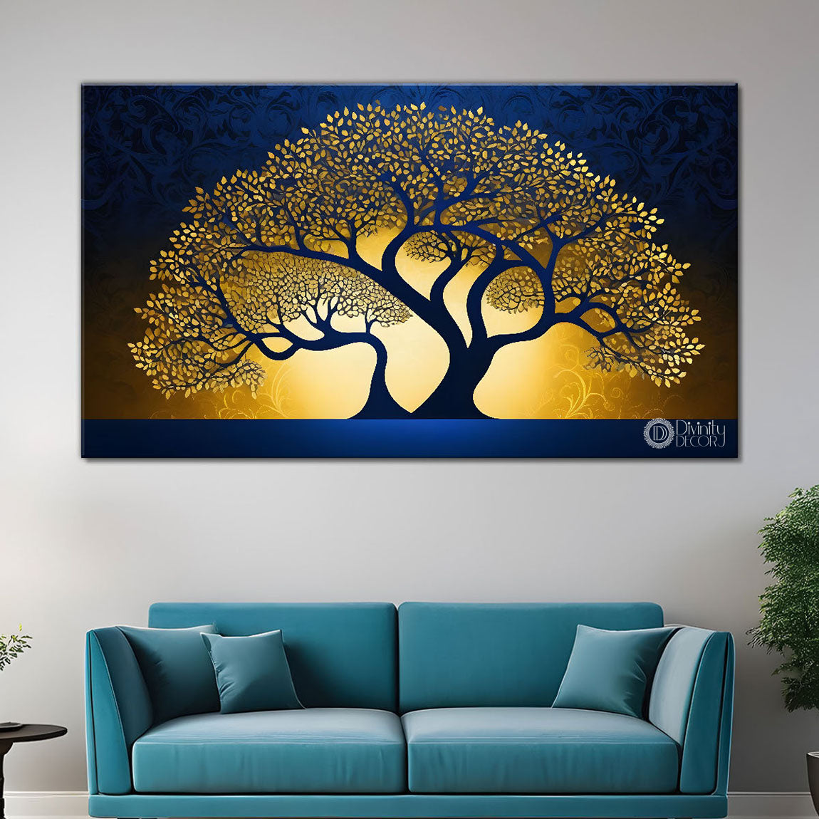 Dark textured tree modern art- Design - Tree-307