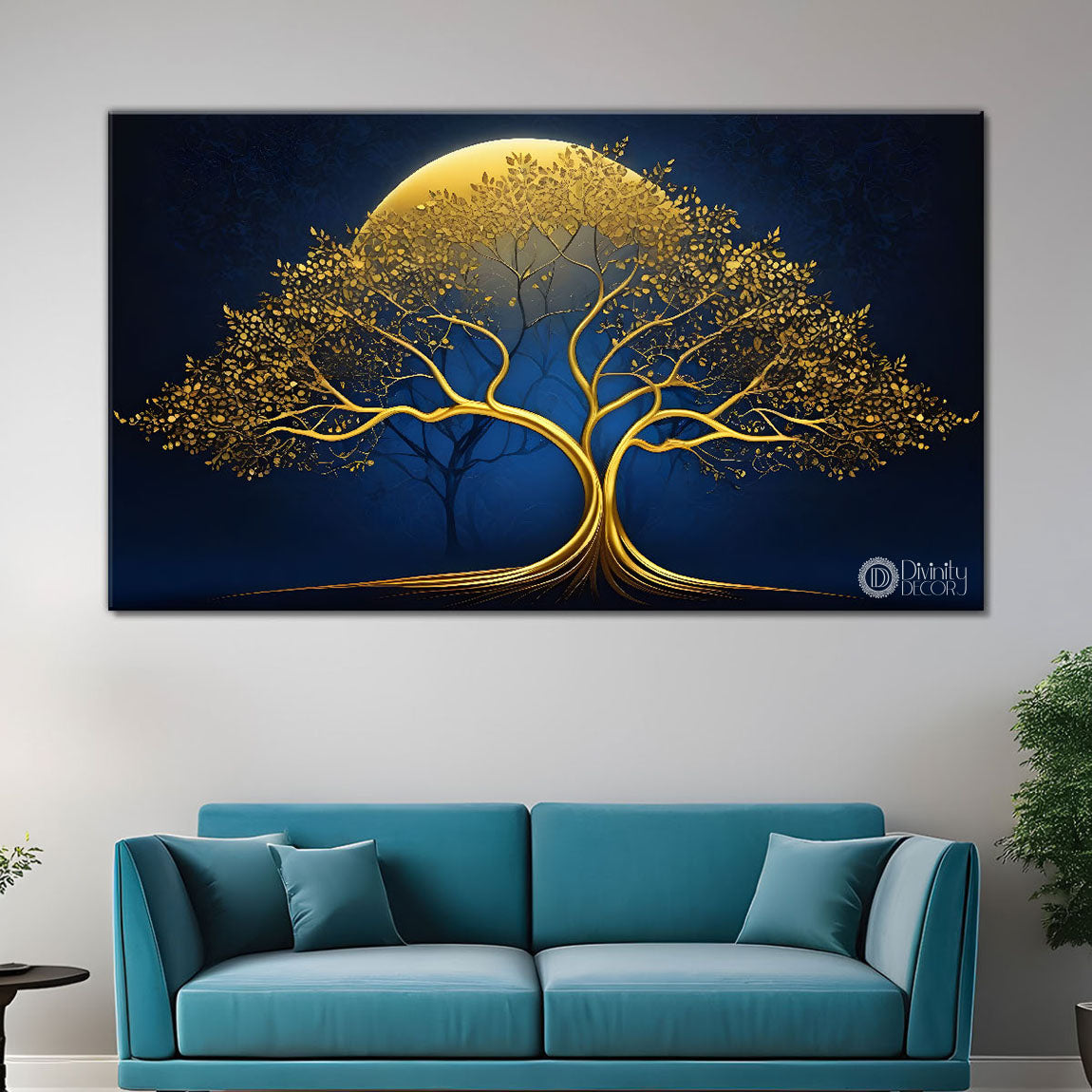 Dark textured tree modern art- Design - Tree-308
