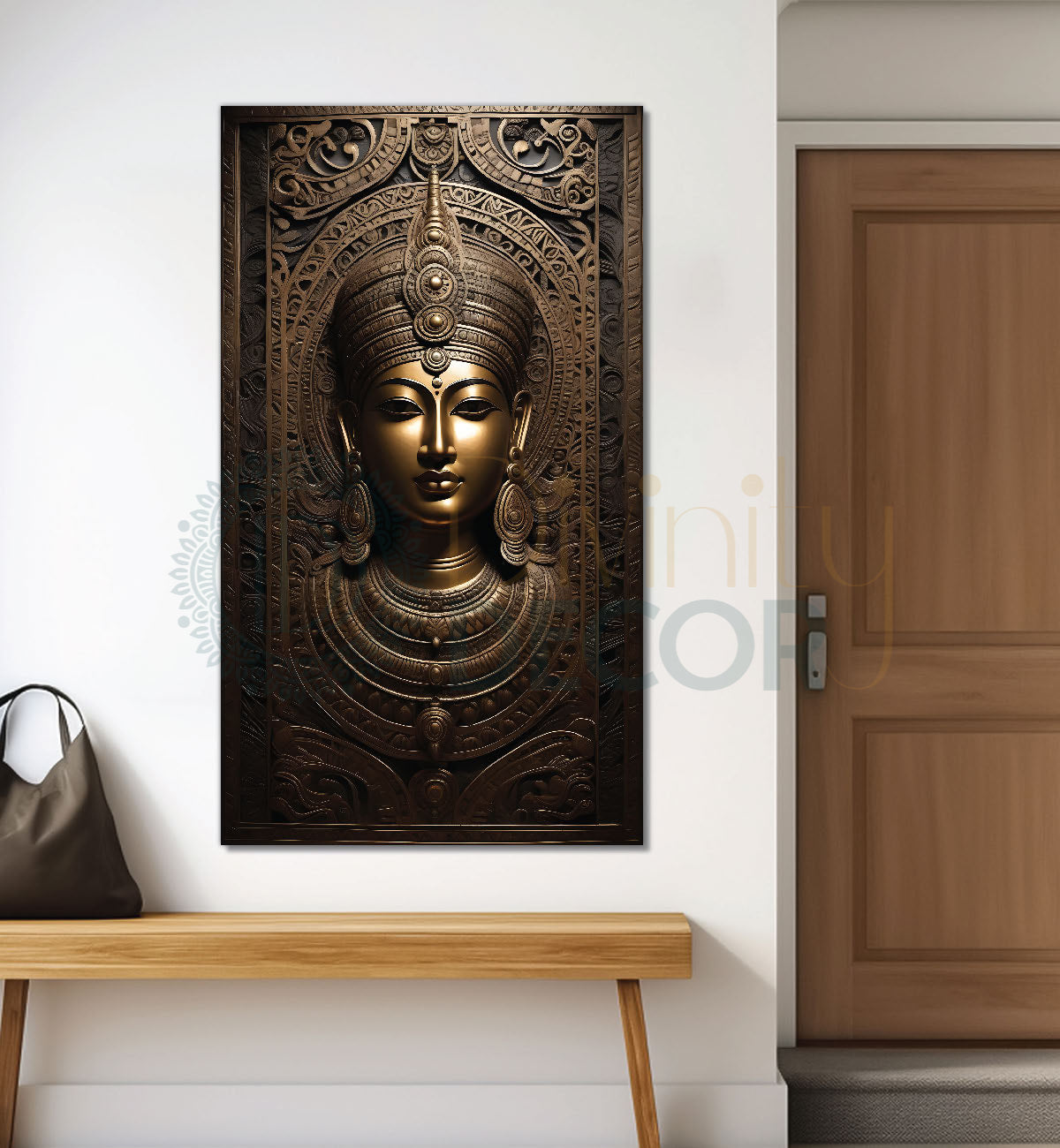 Egyptian face with dark golden modern art painting Canvas Painting - Design - Modern-V-36
