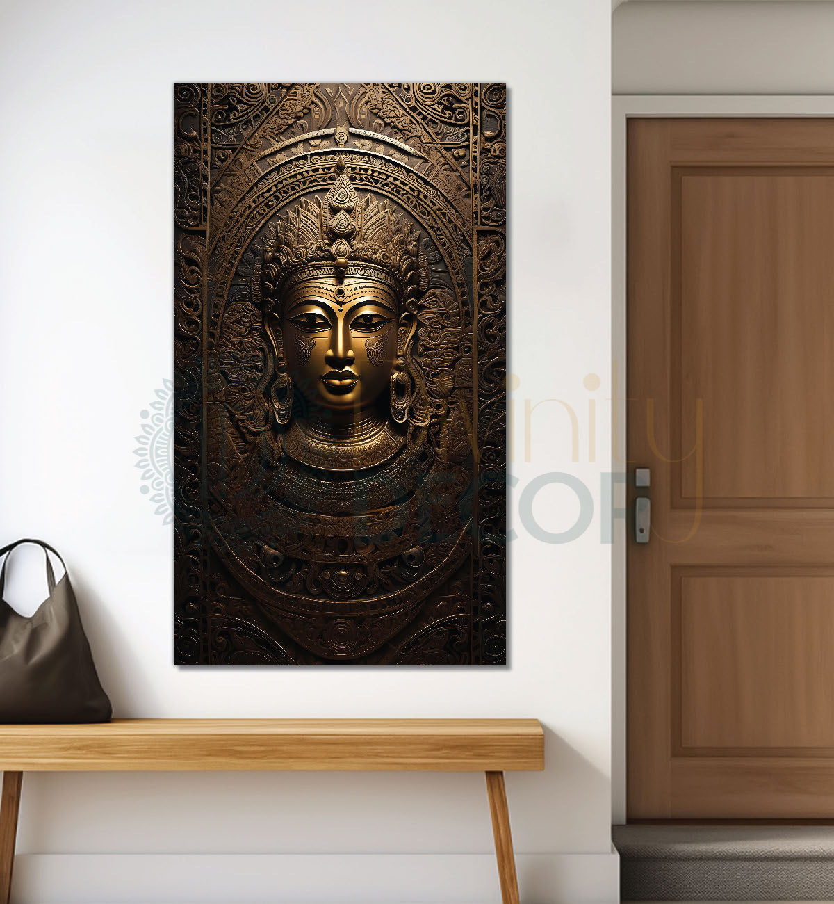Egyptian face with dark golden modern art painting Canvas Painting - Design - Modern-V-38