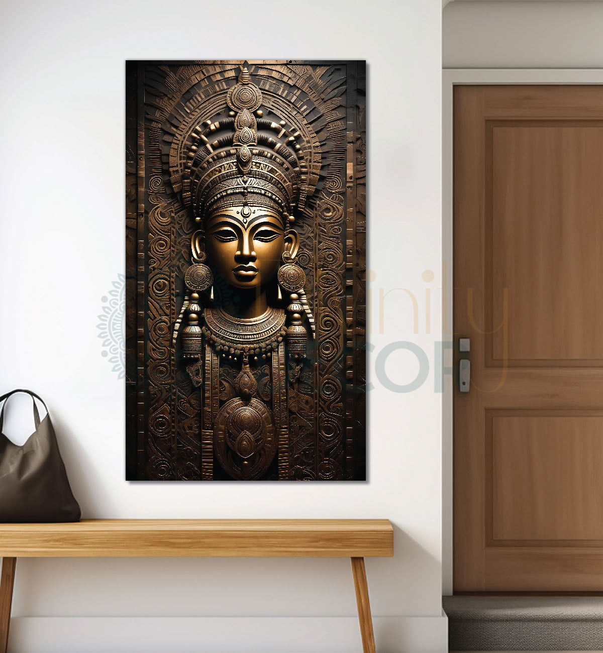 Egyptian face with dark golden modern art painting Canvas Painting - Design - Modern-V-39