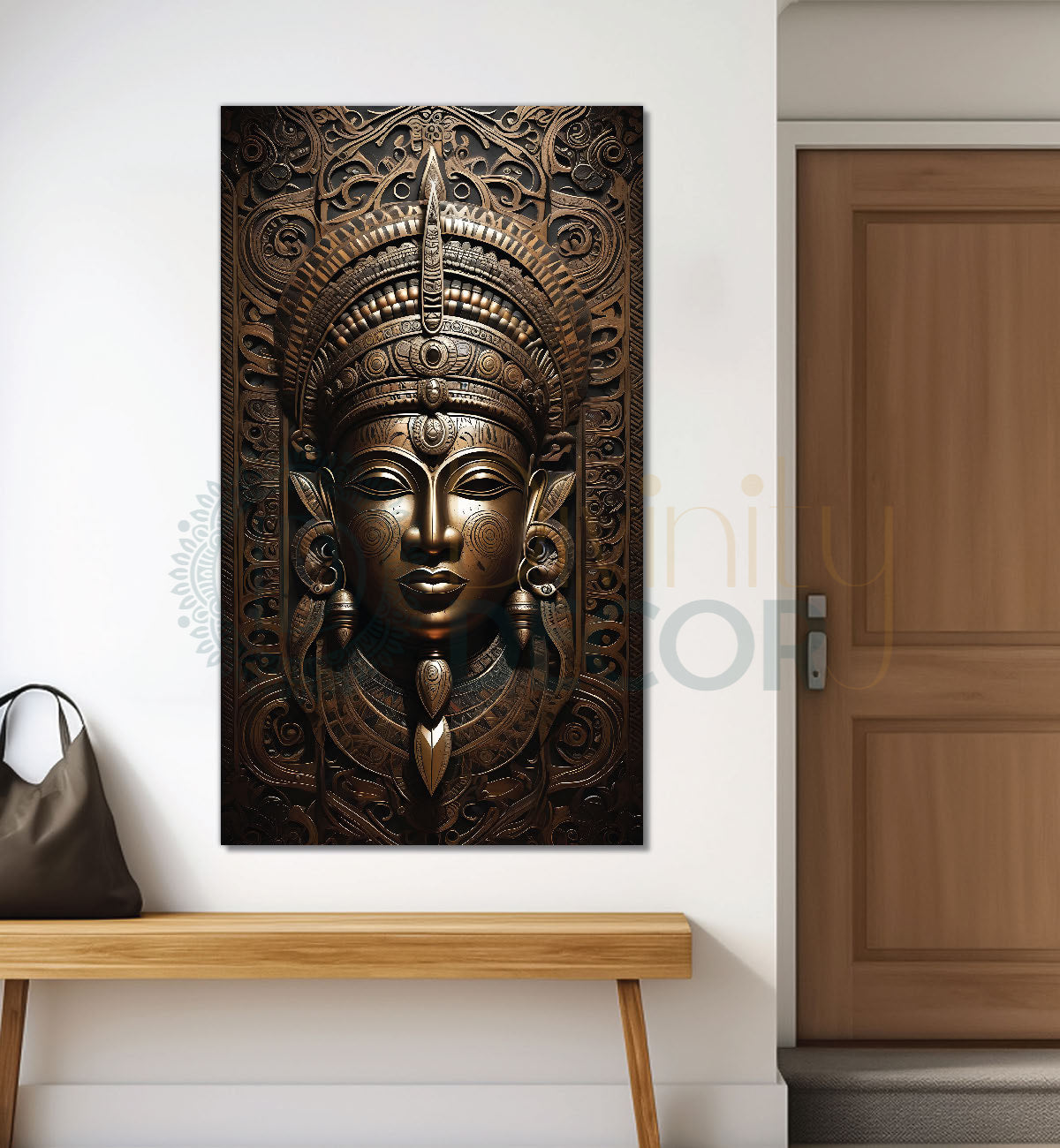 Egyptian face with dark golden modern art painting Canvas Painting - Design - Modern-V-44