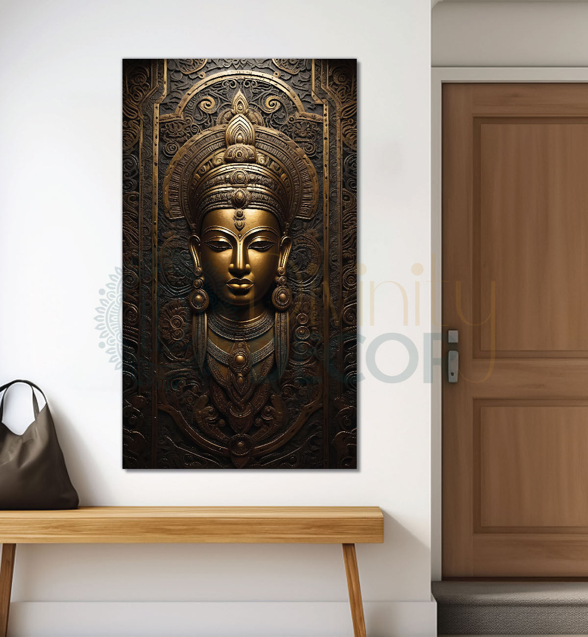 Egyptian face with dark golden modern art painting Canvas Painting - Design - Modern-V-45