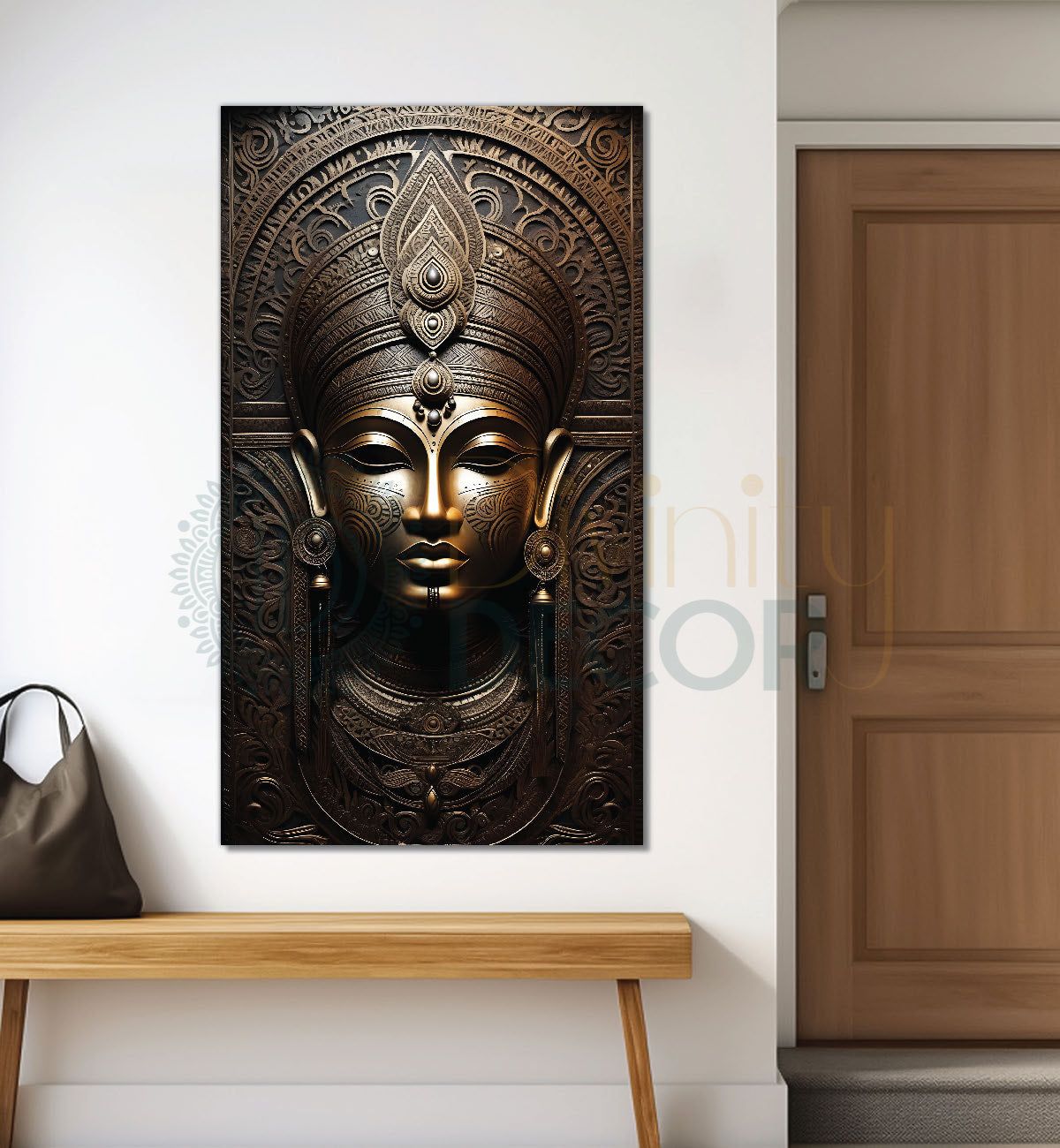 Egyptian face with dark golden modern art painting Canvas Painting - Design - Modern-V-49