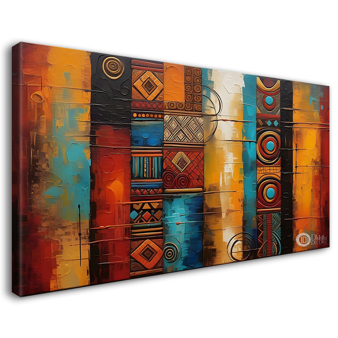 Basic colorful block painting Canvas Painting - Design - Modern-L-104