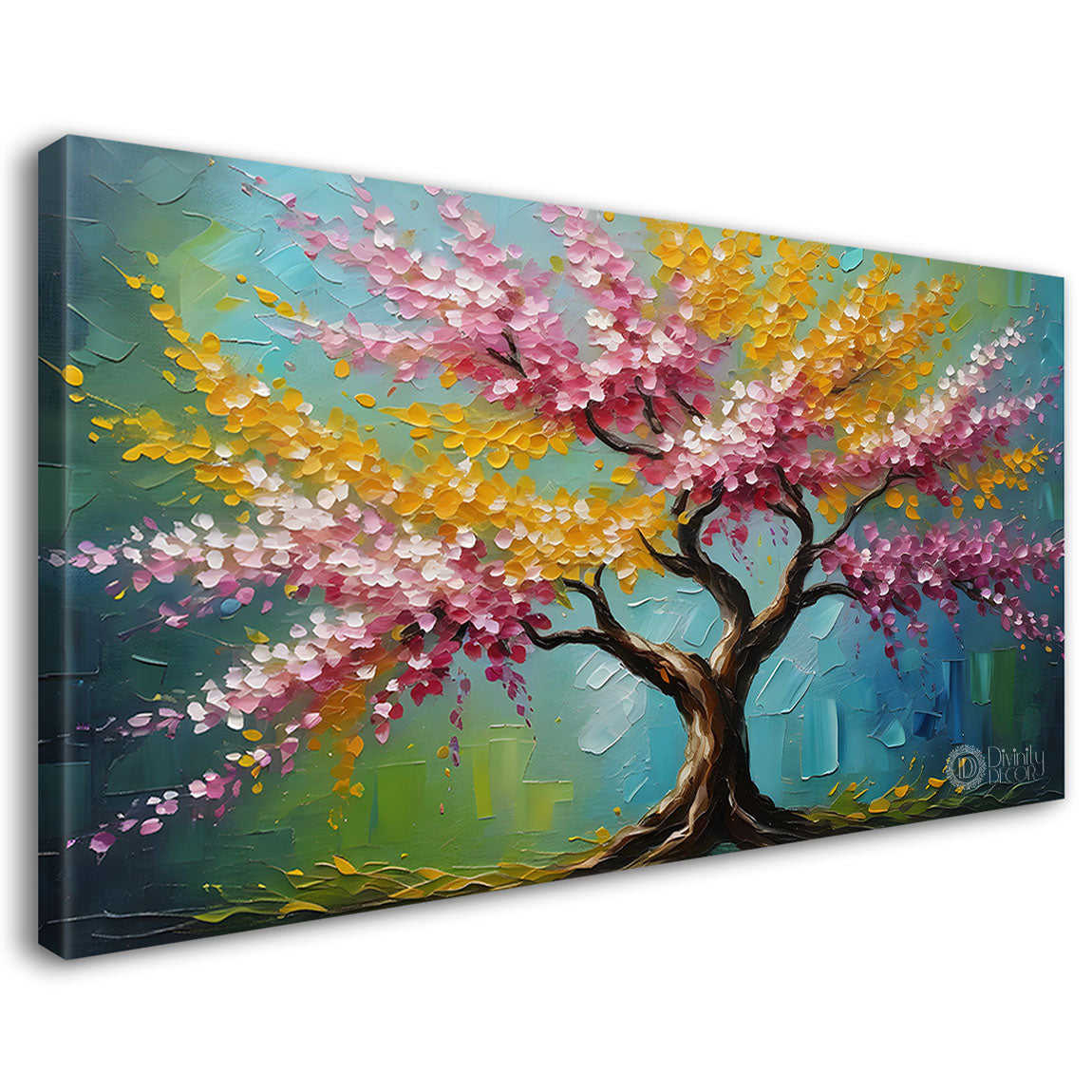 Spring tree in textured modern art - Design - Tree-104