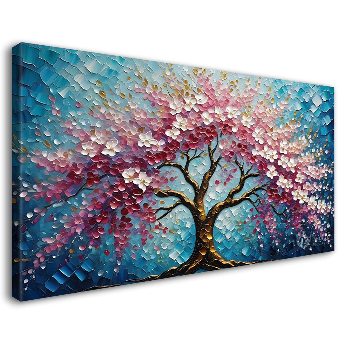 Spring tree in textured modern art - Design - Tree-105