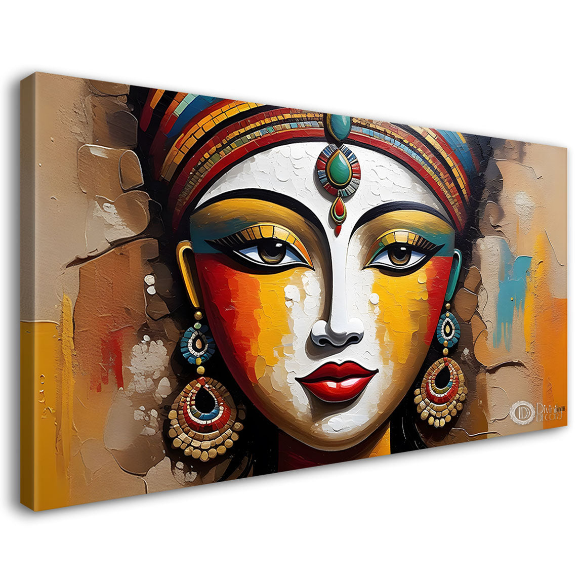 Woman face textured art Canvas Painting - Design - Modern-L-105