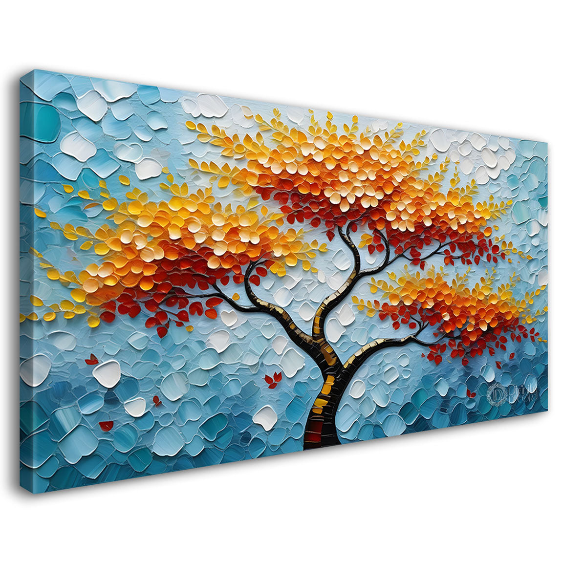 Orange tree in textured modern art - Design - Tree-106