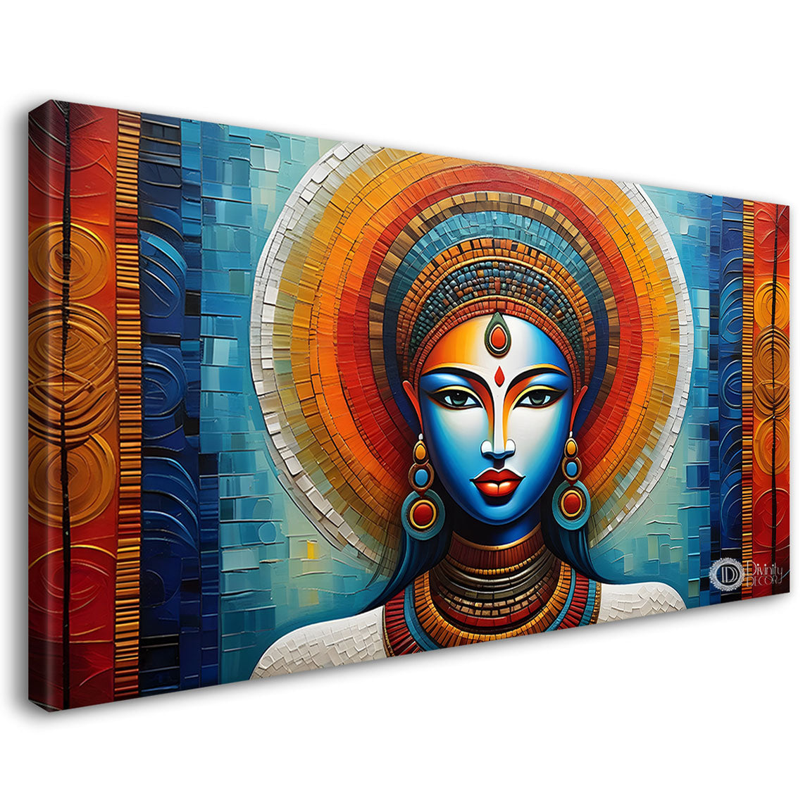 Tribal woman face oil painting Canvas Painting - Design - Modern-L-108