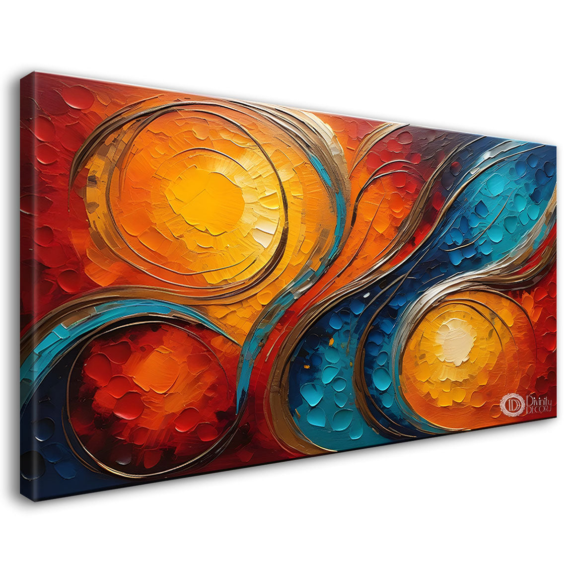 Modern art in waves textured Canvas Painting - Design - Modern-L-109