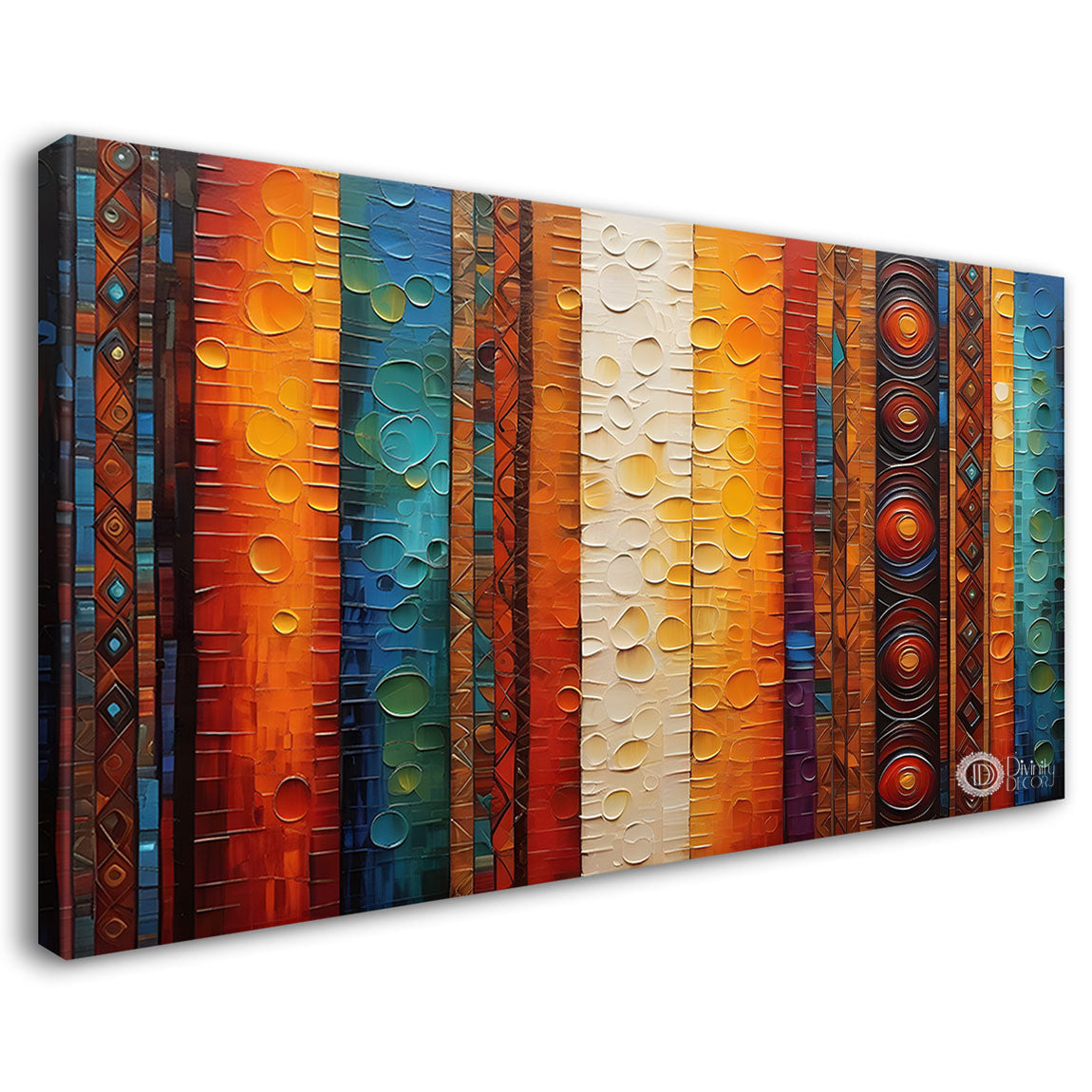Lines in different pattern art Canvas Painting - Design - Modern-L-110