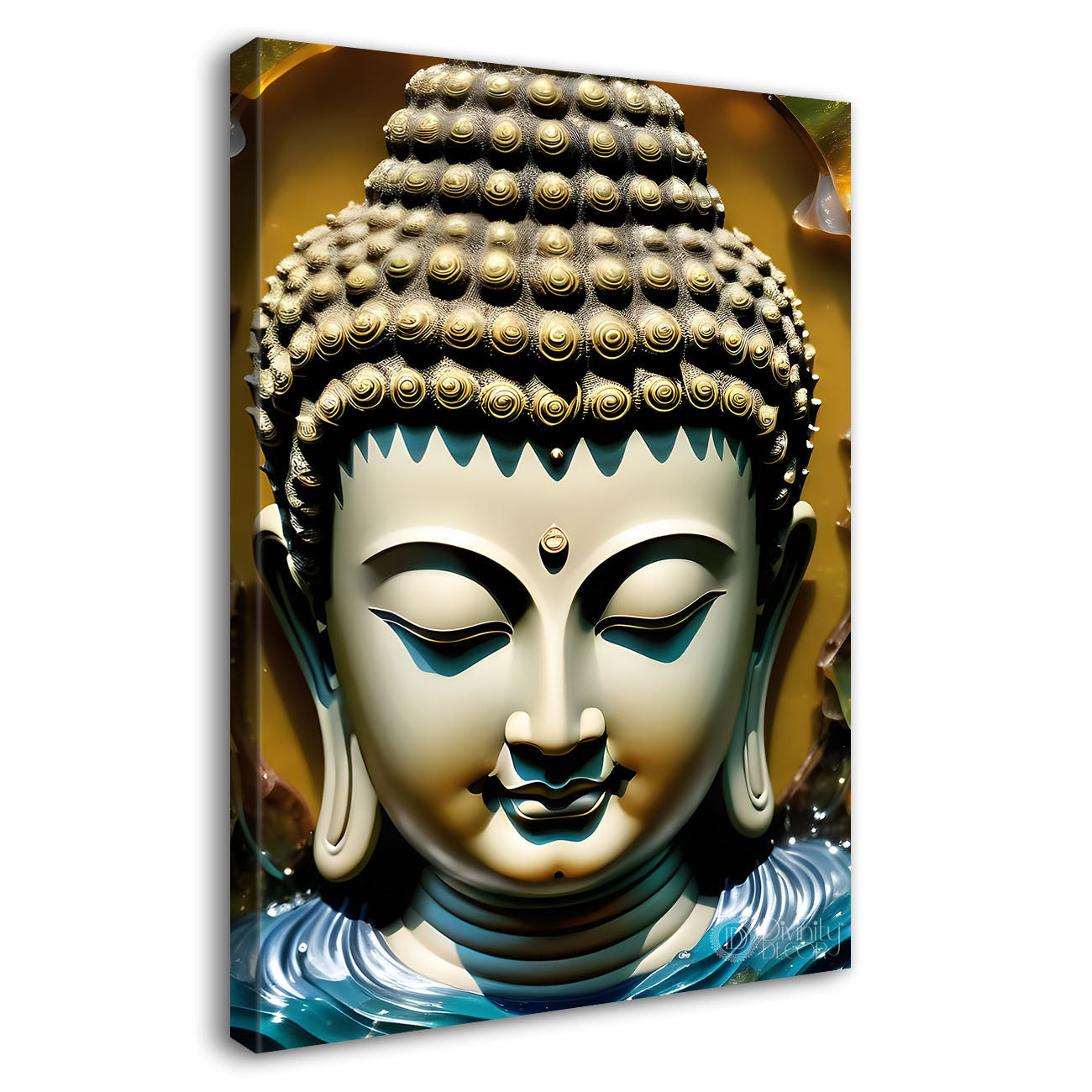 White textured buddha face  - Buddha-V-112