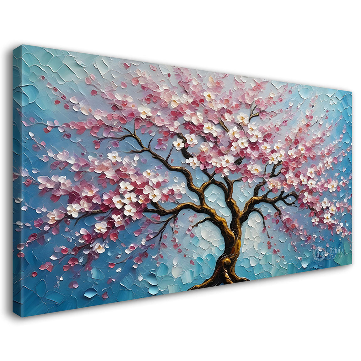 Spring tree in textured modern art- Design - Tree-119