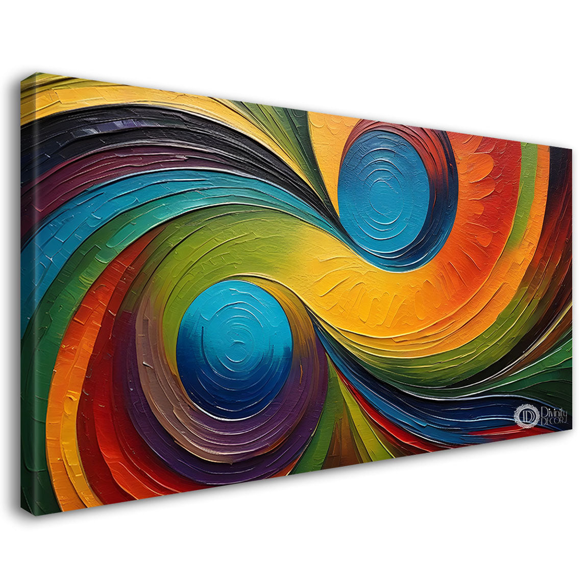 Beautiful waves textured art Canvas Painting - Design - Modern-L-123