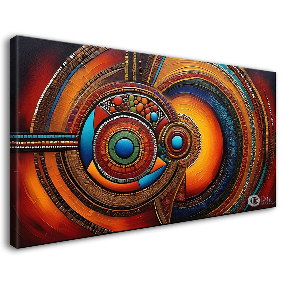 Dark Spiral textured art Canvas Painting - Design - Modern-L-12