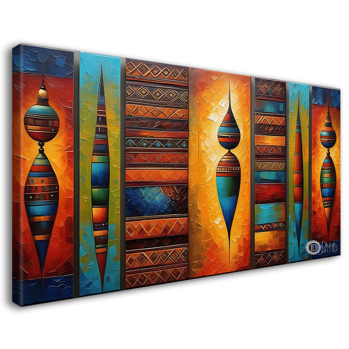 Tribal textured art Canvas Painting - Design - Modern-L-131