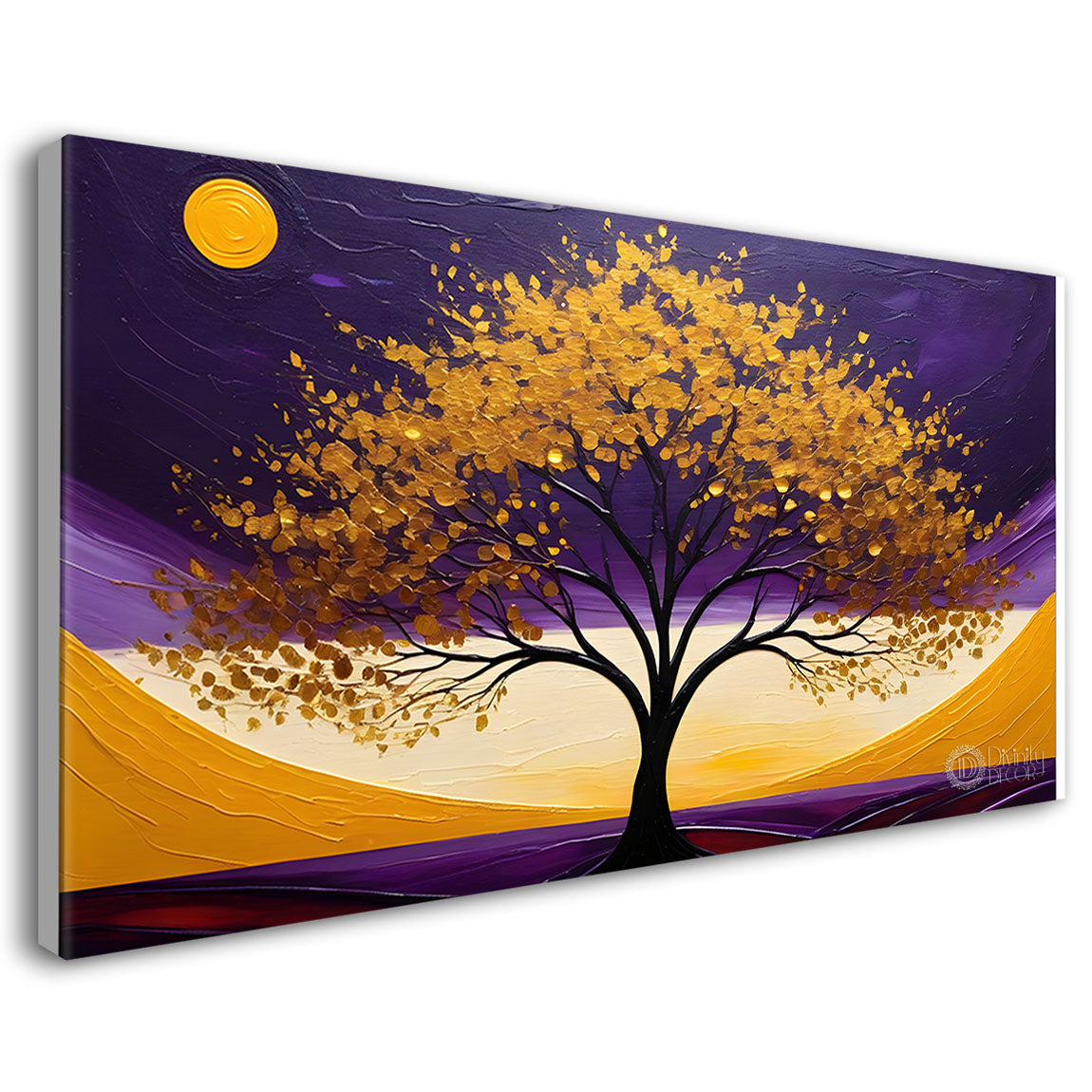 Orange tree in textured modern art- Design - Tree-137