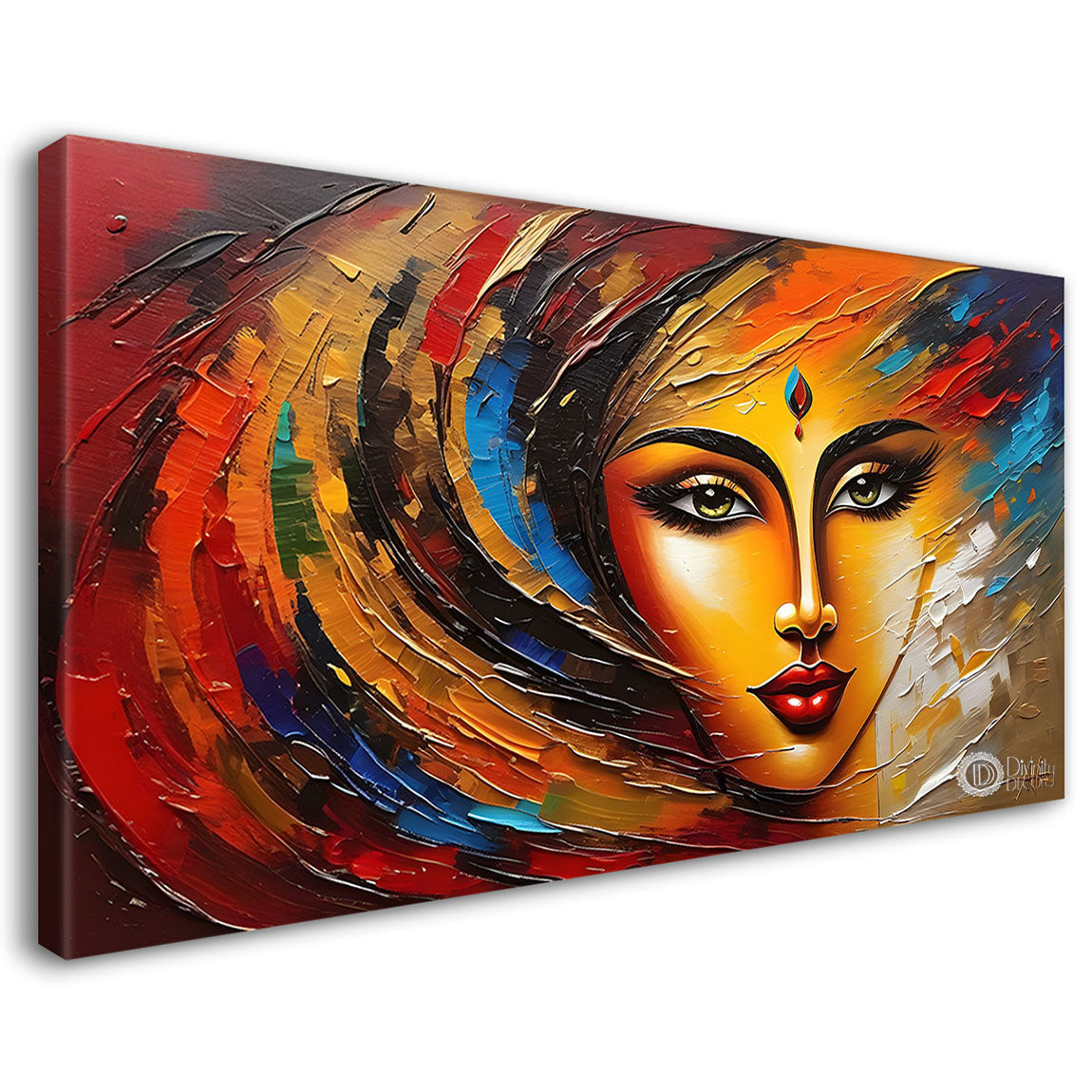 Beautiful woman face oil painting Canvas Painting - Design - Modern-L-141