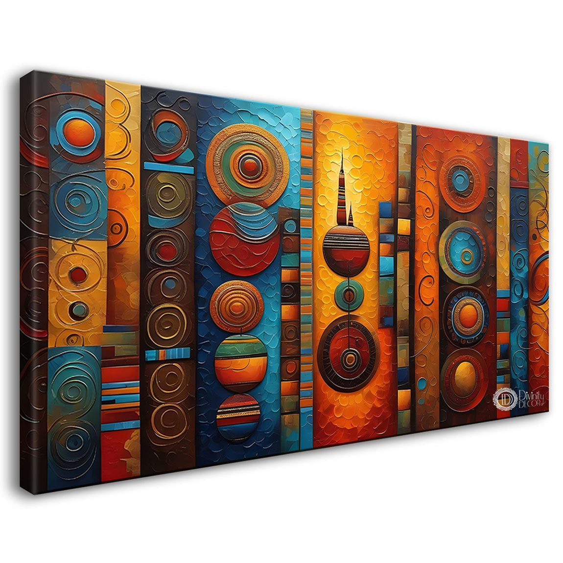 Tribal colorful modern art Canvas Painting - Design - Modern-L-145