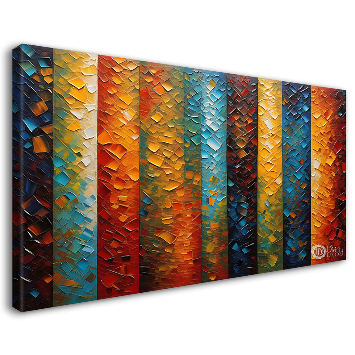 Colorful lines modern art Canvas Painting - Design - Modern-L-146