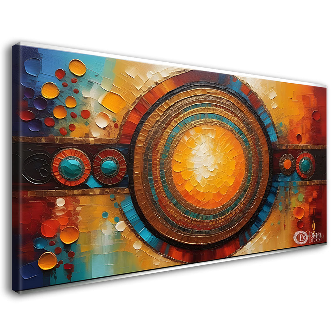 Spiral with colorful background modern art Canvas Painting - Design - Modern-L-153