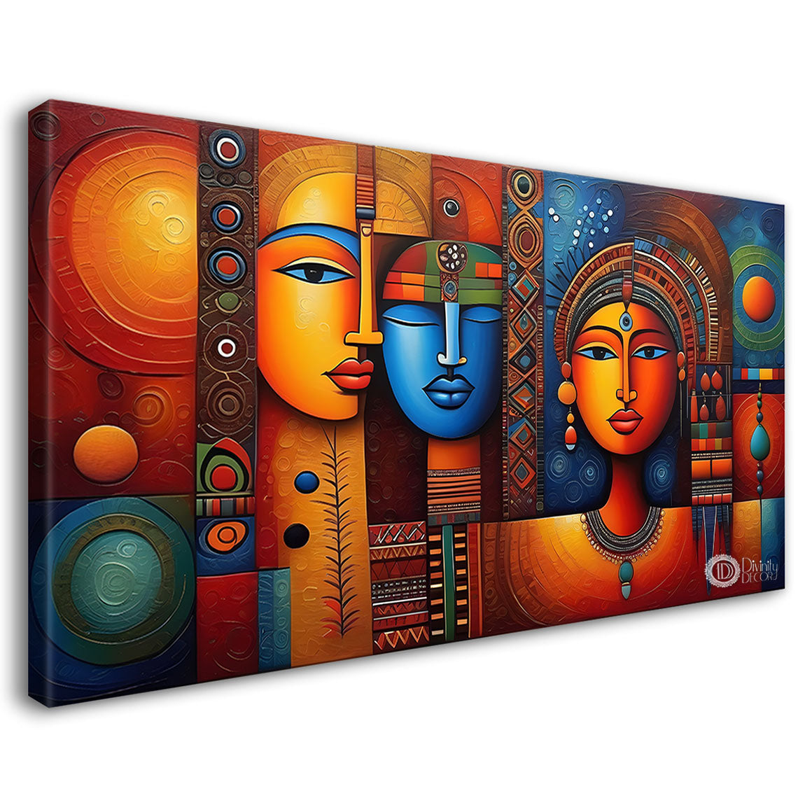 Tribal textured modern art Canvas Painting - Design - Modern-L-156