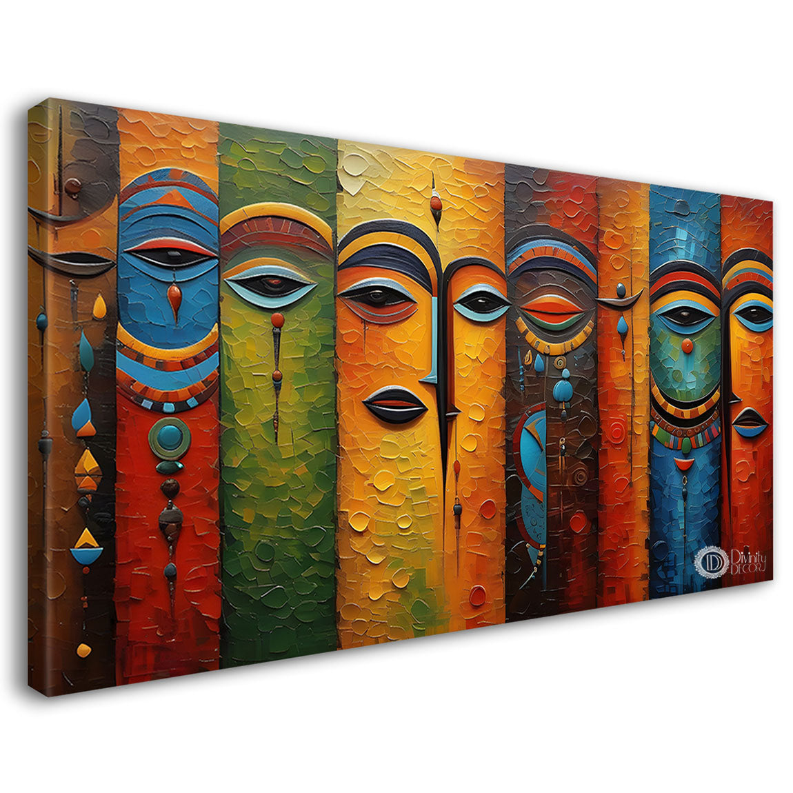 Colorful eyes textured modern art Canvas Painting - Design - Modern-L-165