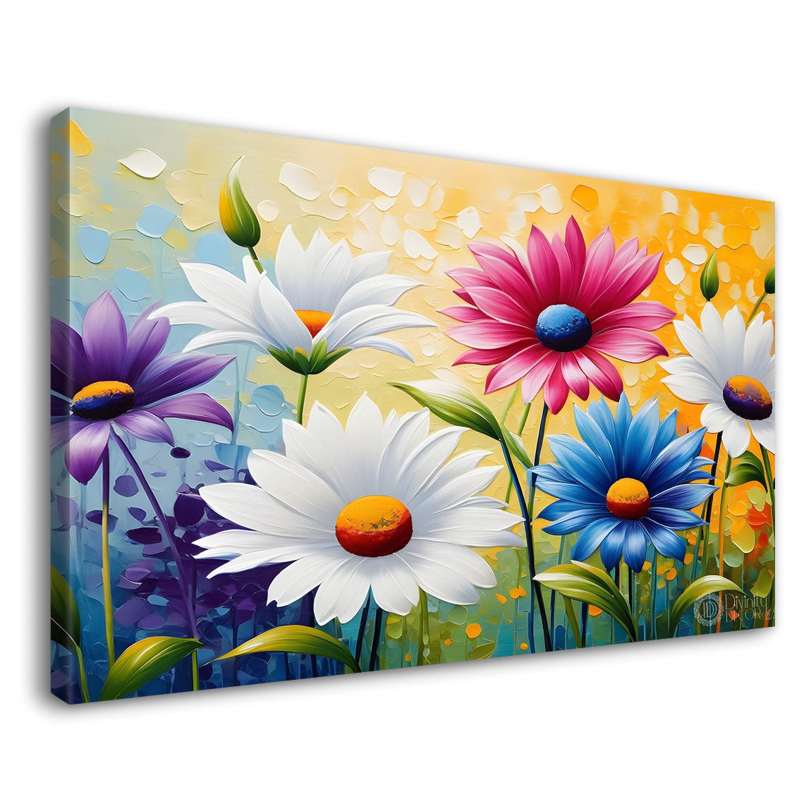 Colorful flowers with light background- Design - Flower-167