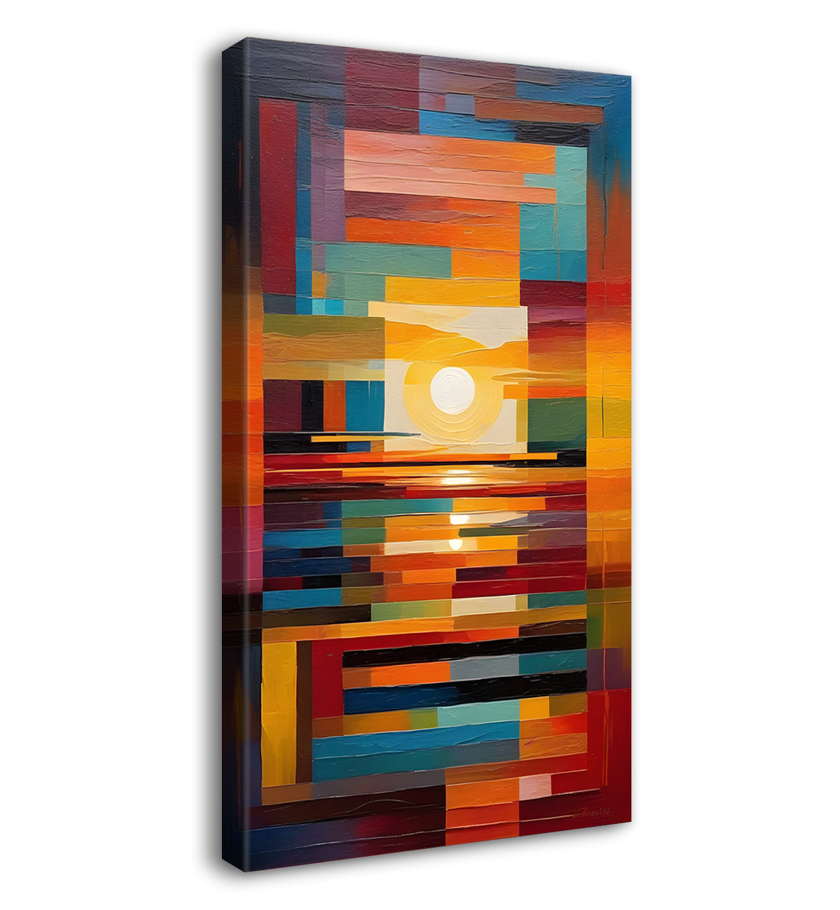 Colourful texutred modern art painting Canvas Painting - Design - Modern-V-16