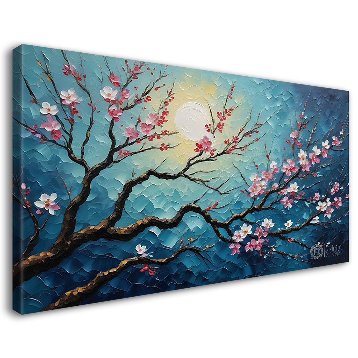 Spring tree in textured modern art- Design - Tree-171