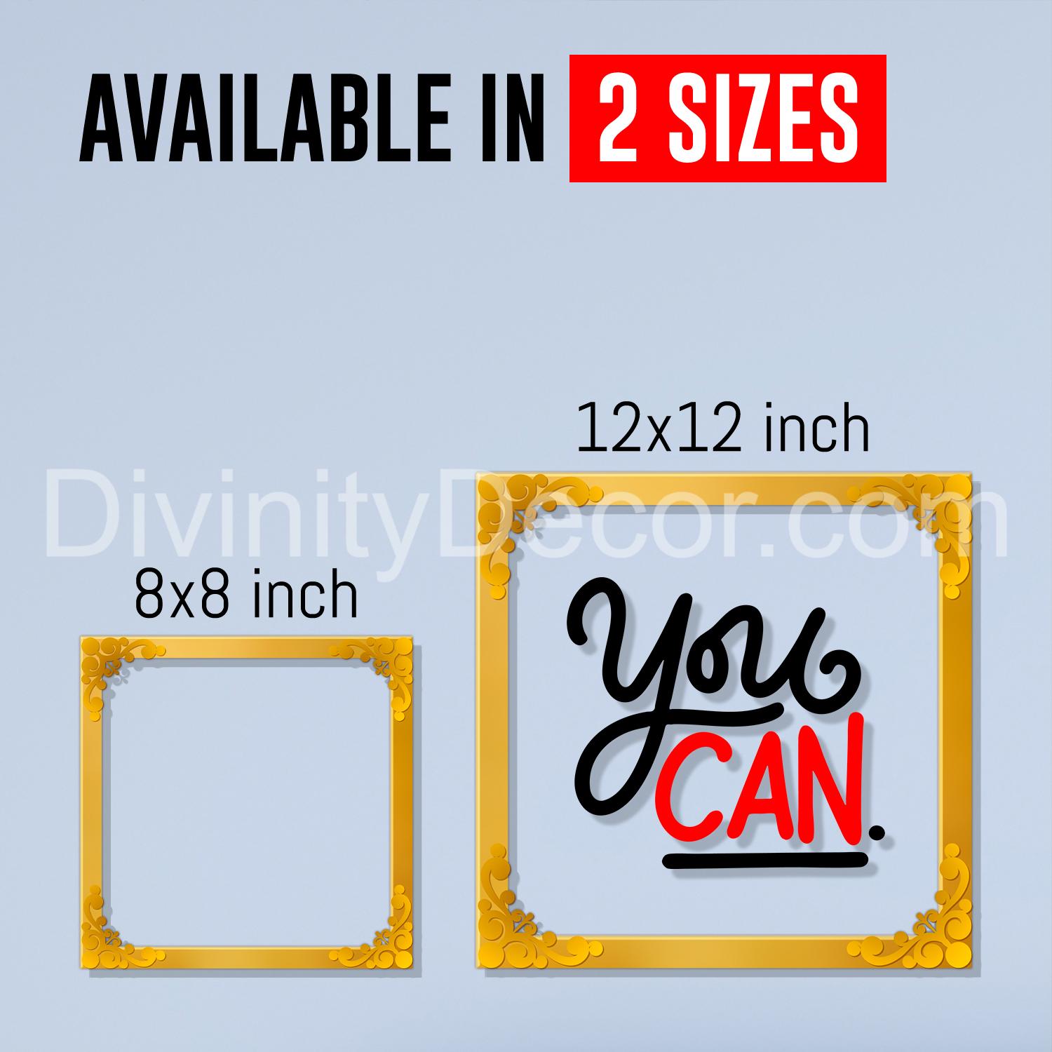 You can Golden Plaque for Gifting, Wall Décor Clear UV print with Golden Border-17