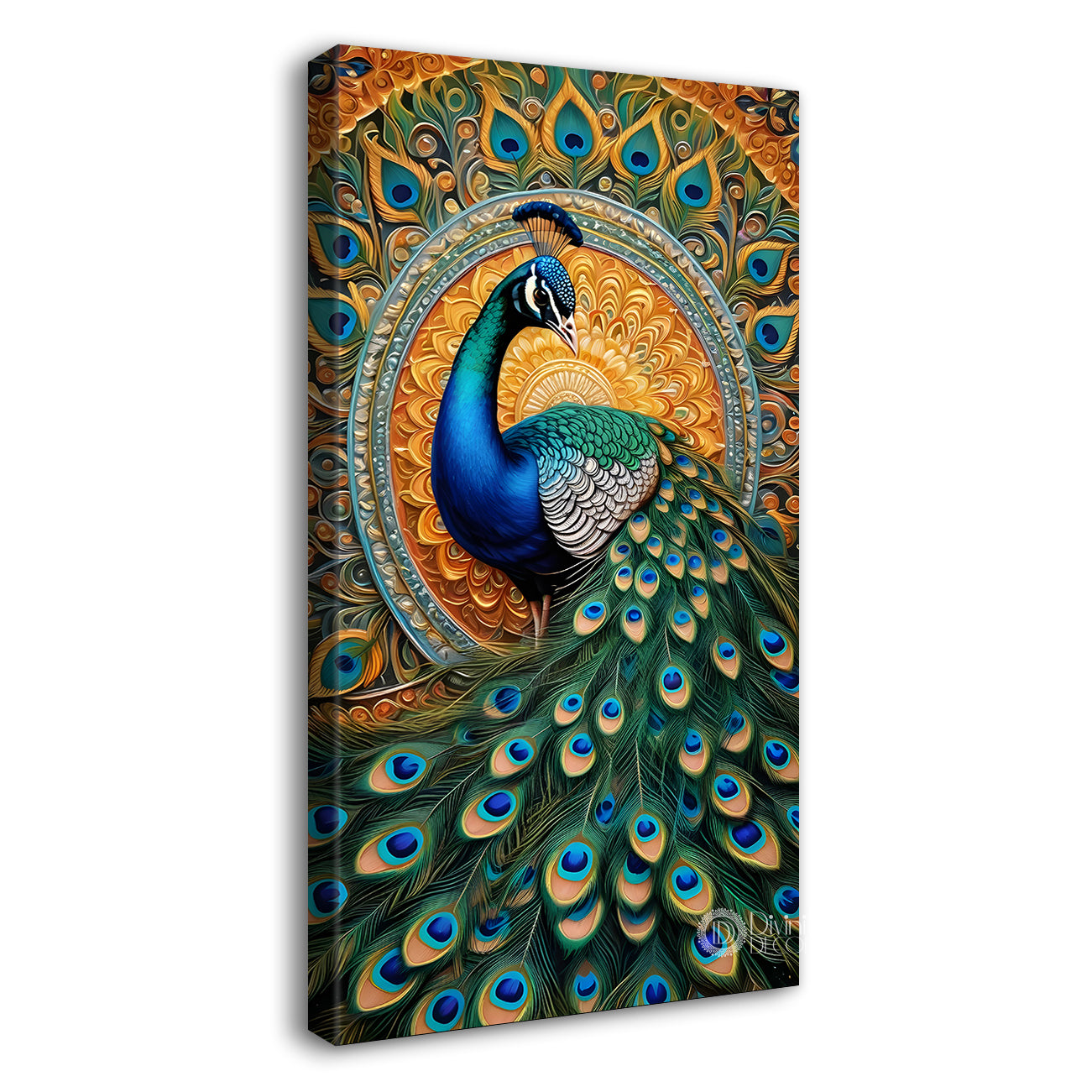 Peacock in bright colours modern art painting - Design - Peacock-V-17