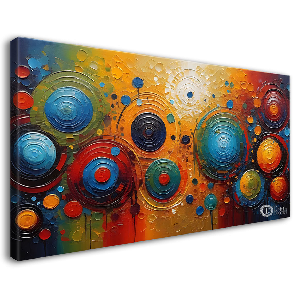 Bright background with spiral pattern art Canvas Painting - Design - Modern-L-187