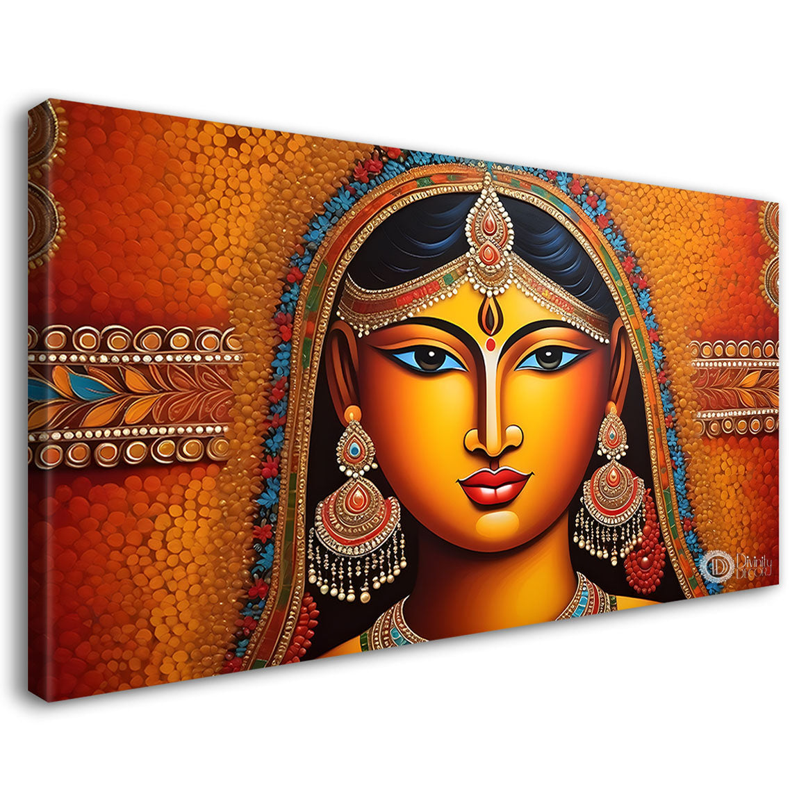 Beautiful lady with bright background textured art Canvas Painting - Design - Modern-L-199