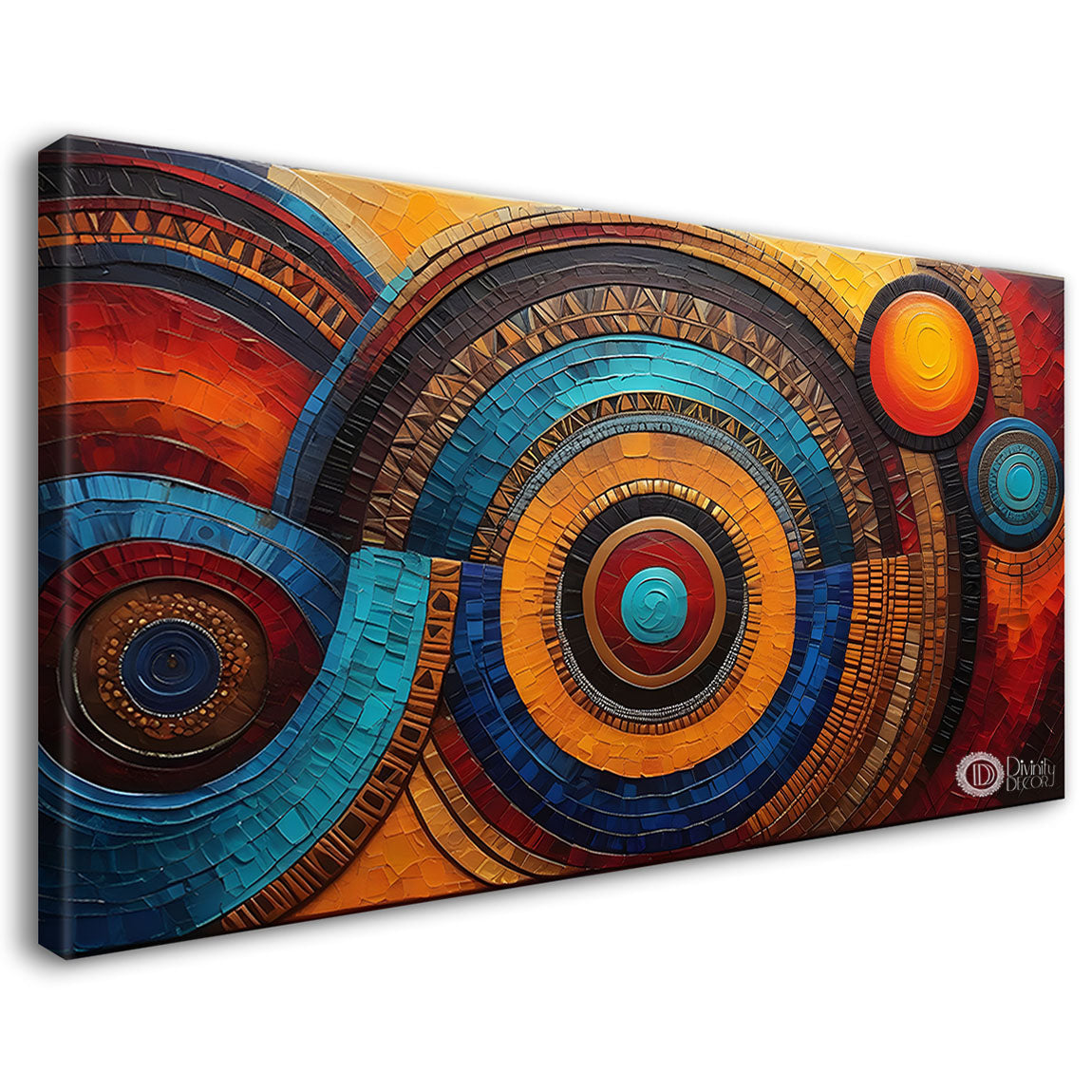 Colorful volute textured art Canvas Painting - Design - Modern-L-19