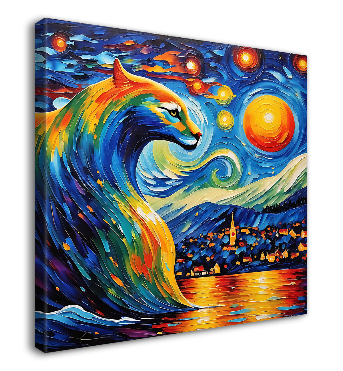 Colourful textured painting   - Nature Art -S-114