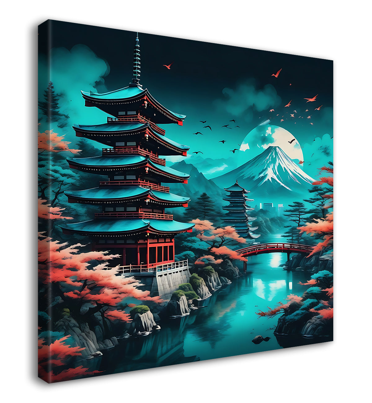 Tree with mountains painting 24X24- Nature Art -S-130