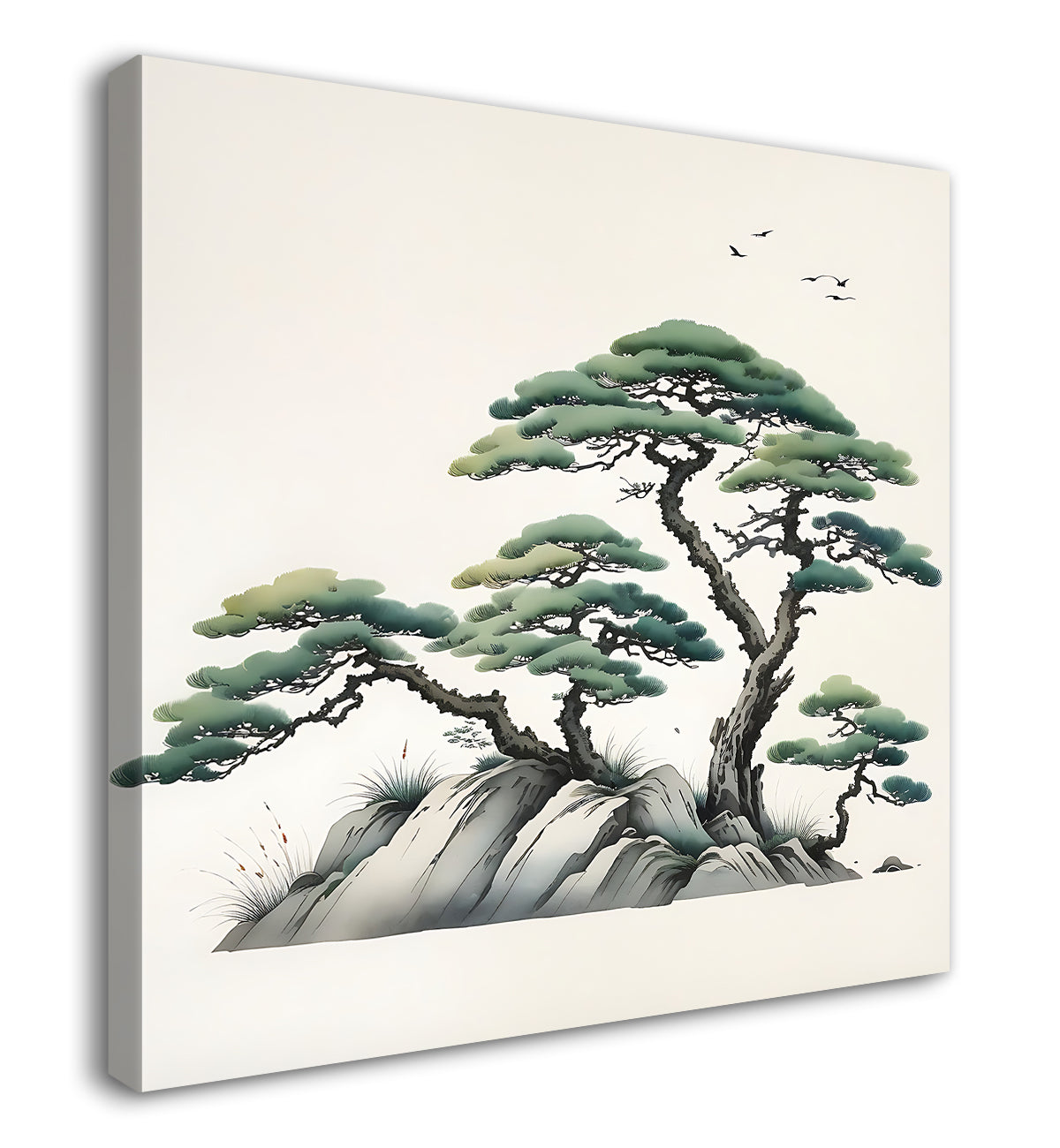 Trees in water colour painting  24X24 - Nature Art -S-142