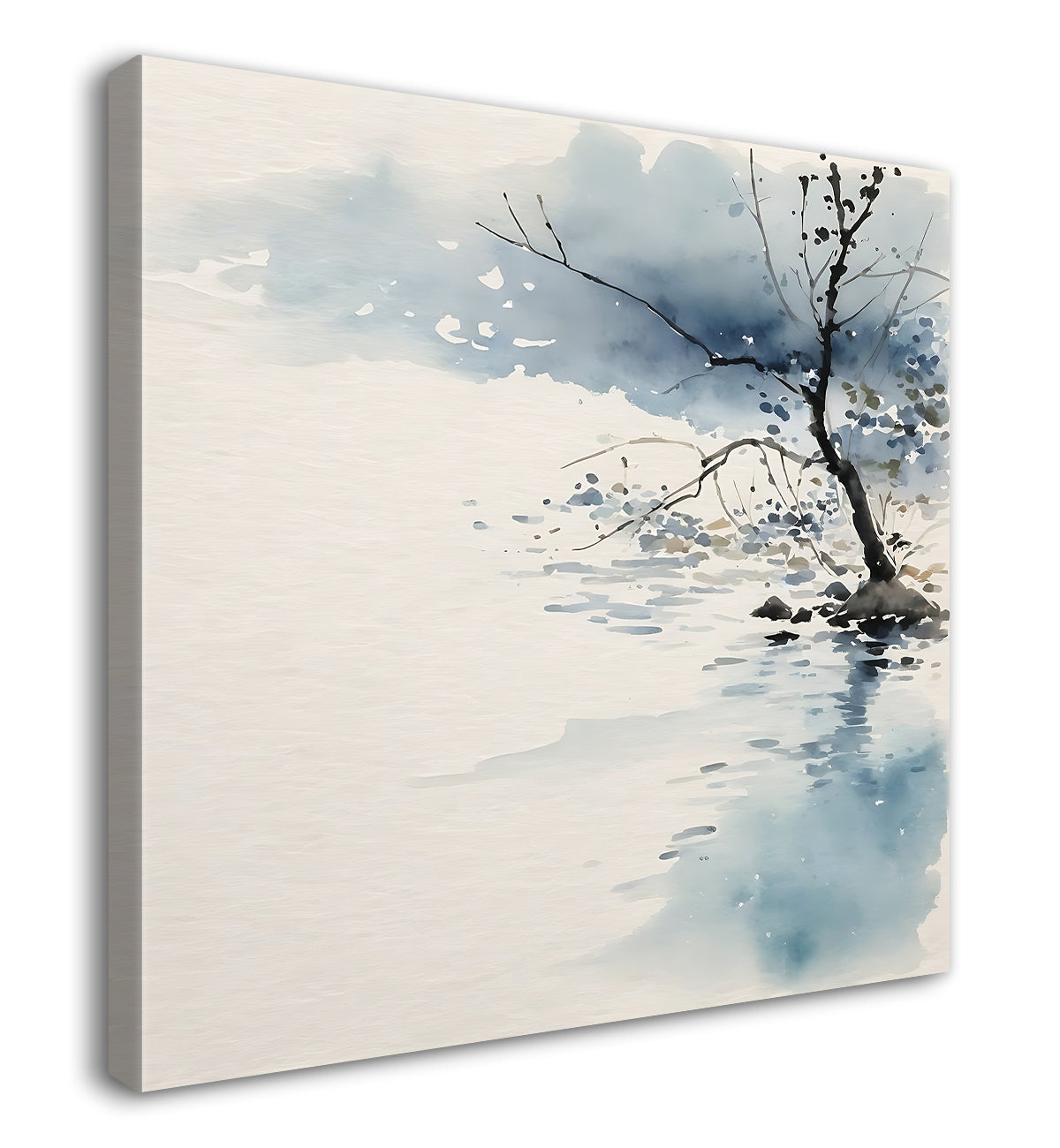 Trees in water colour painting  24X24 - Nature Art -S-143