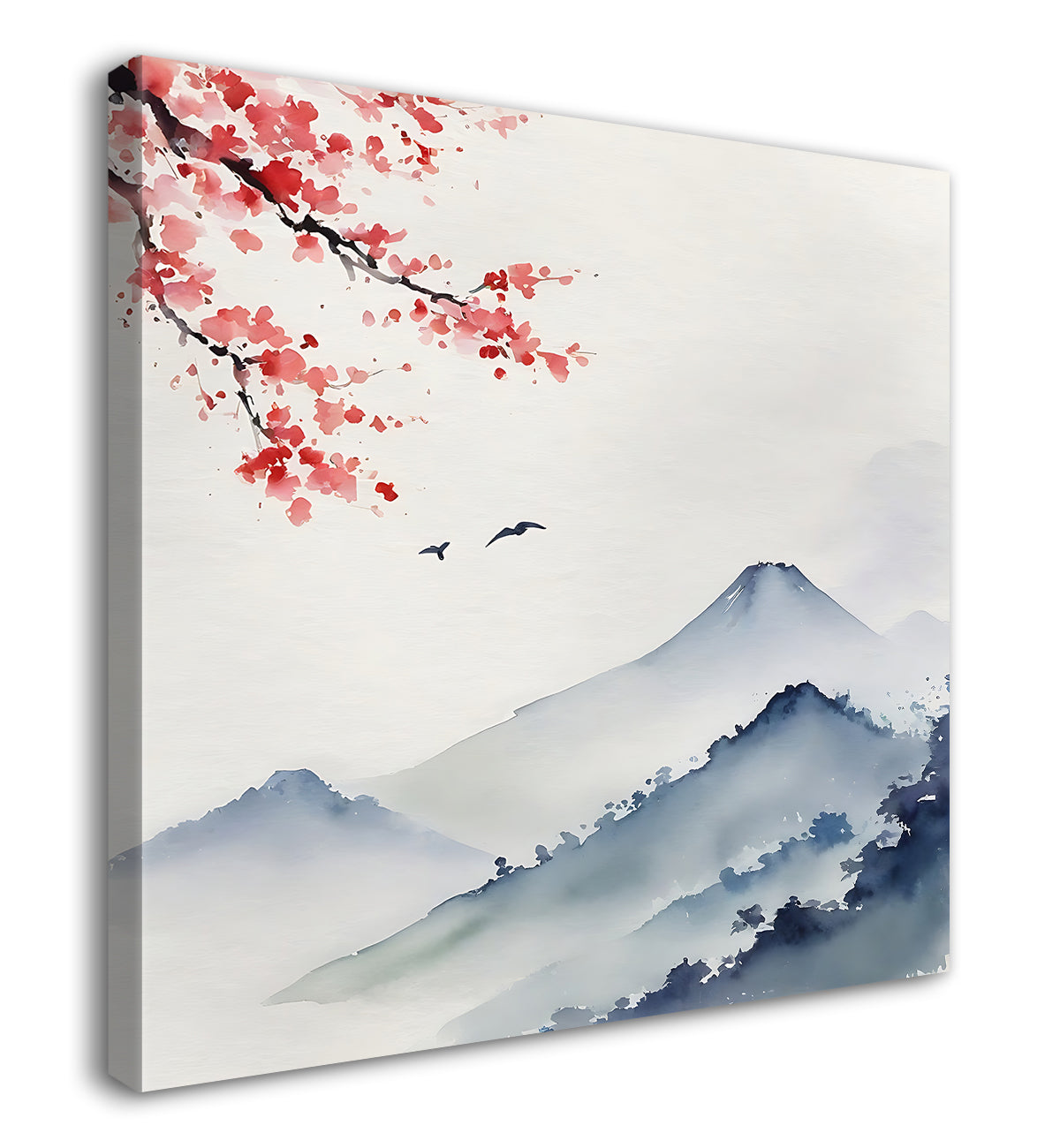 Mountains in water colour painting   24X24 - Nature Art -S-144