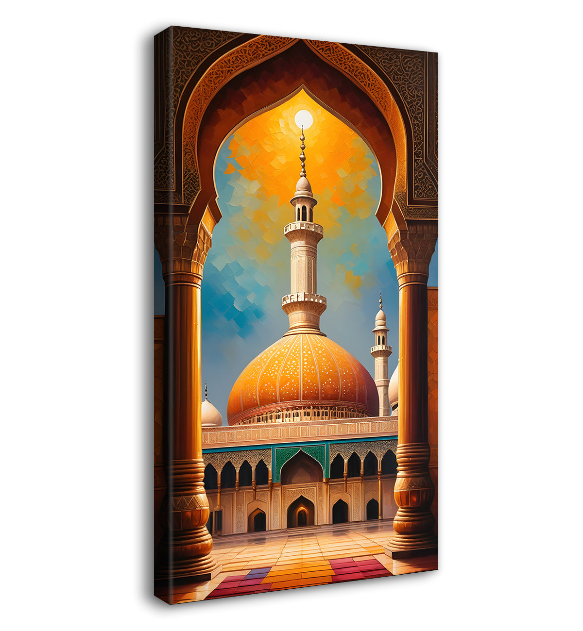 Islamic mosque with bright colours modern art Canvas Painting - Islamic paintings-V1