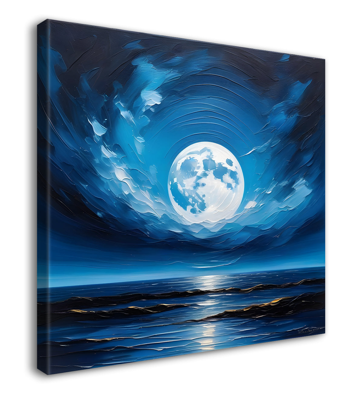 Sea and the moon painting Canvas Painting 24X24- Nature Art -S-42