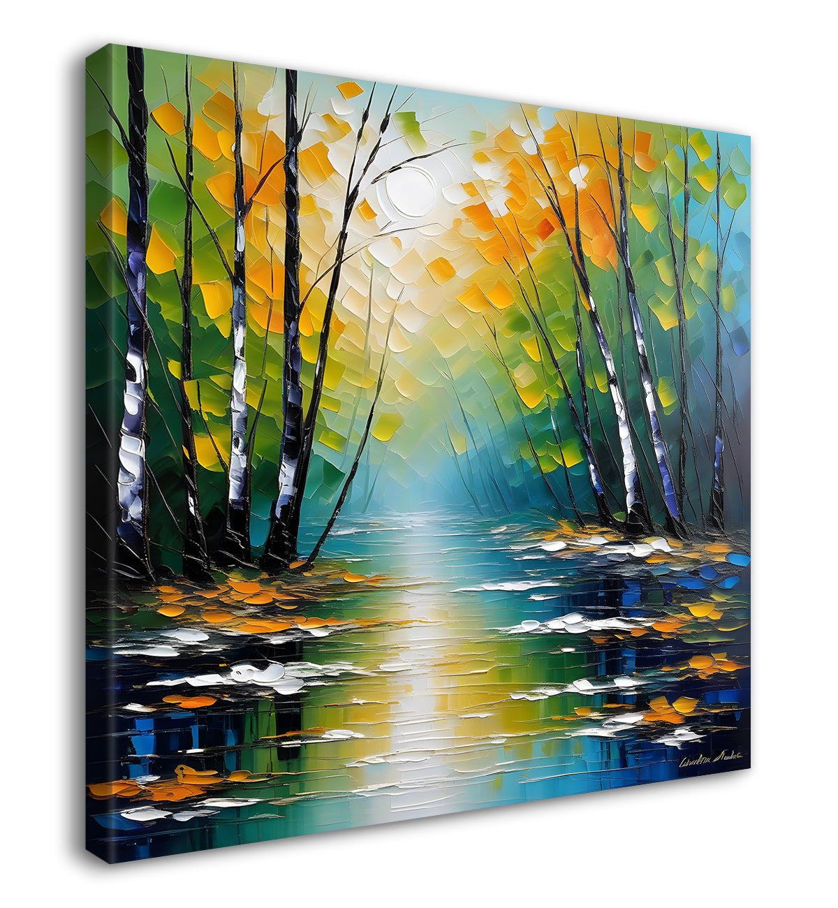 Colourful natural art painting Canvas Painting 24X24 - Nature Art -S-5