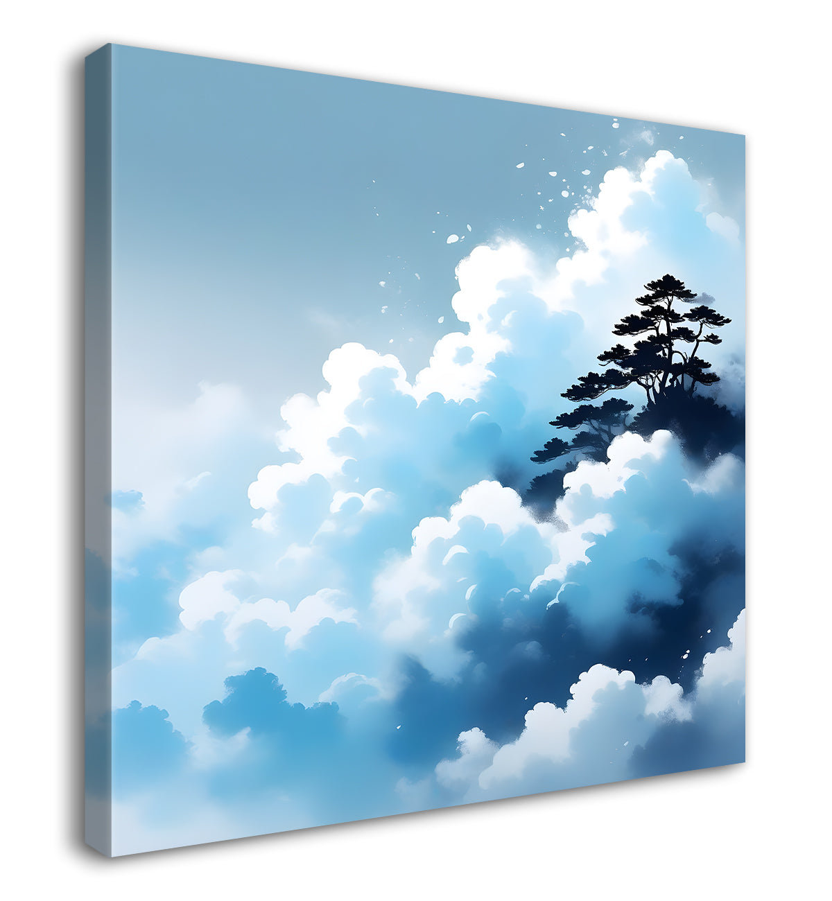 Clouds textured water colour painting 24X24- Nature Art -S-86