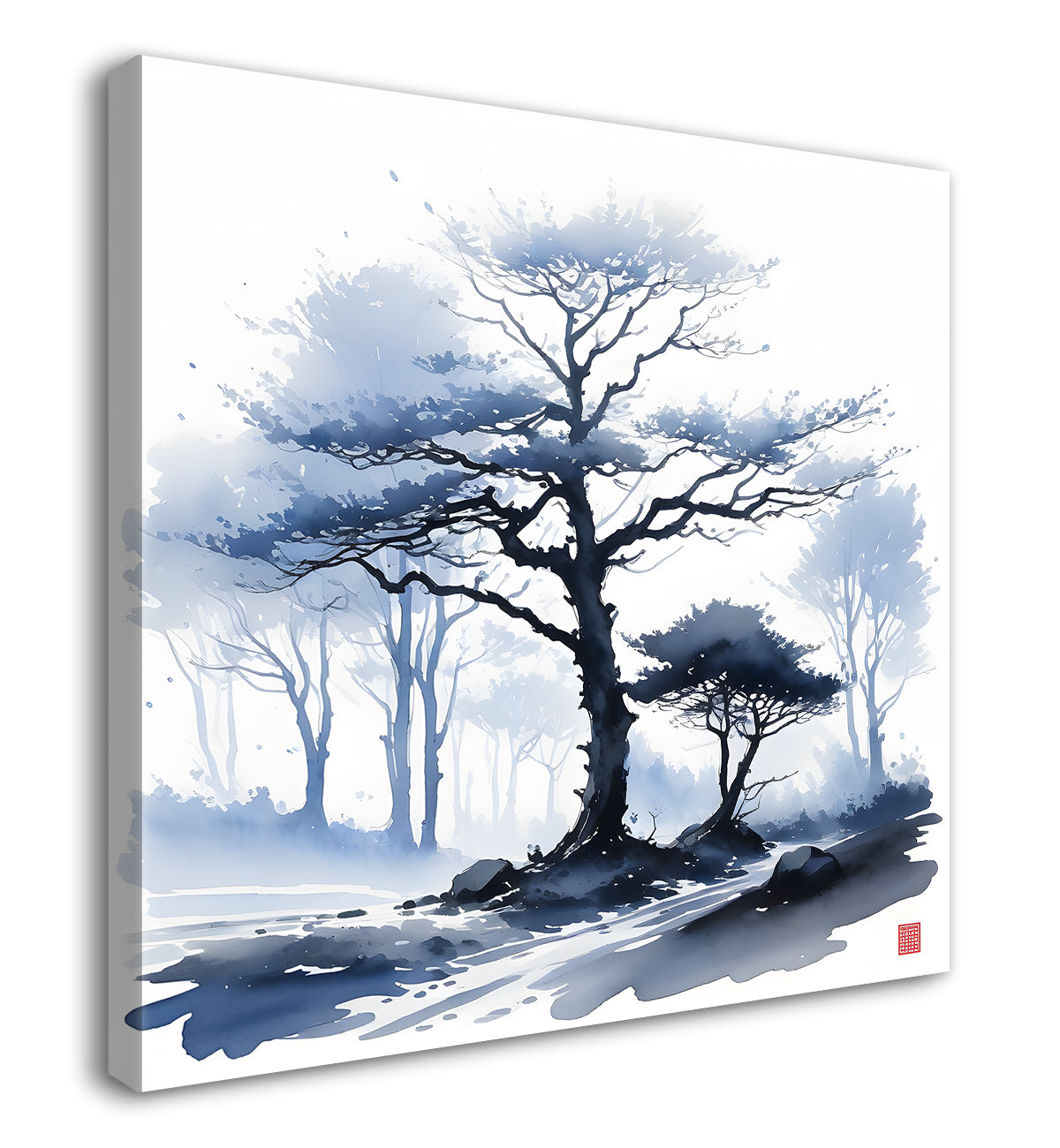 Grey tree water colour painting 24X24- Nature Art -S-88